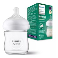 Biberón Avent Natural 120 ml. Vidrio anticolico 0m+